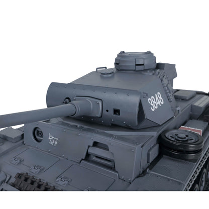 US Stock Henglong 1/16 7.0 Upgraded 3848 German Panzer III L RTR RC Tank BB Infrared Combat BB Smoke Metal Drive Idler Wheels Tracks Gearbox