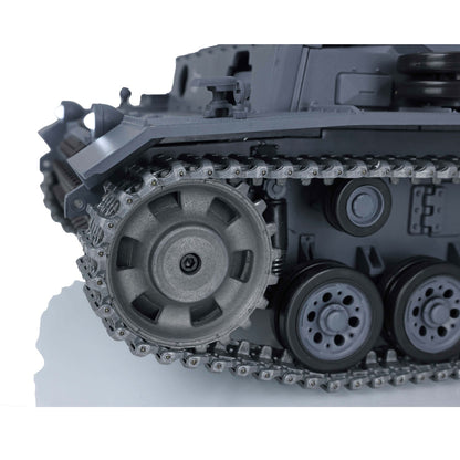 US Stock Henglong 1/16 7.0 Upgraded 3848 German Panzer III L RTR RC Tank BB Infrared Combat BB Smoke Metal Drive Idler Wheels Tracks Gearbox