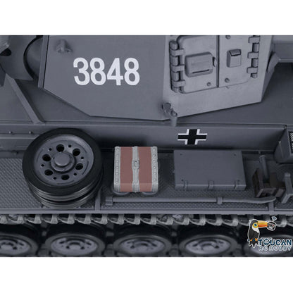 Henglong 1/16 Scale FPV 7.0 Upgraded Panzer III L RTR RC Tank Radio Control 3848 360 Degree Turret Rotation Infrared Combating System