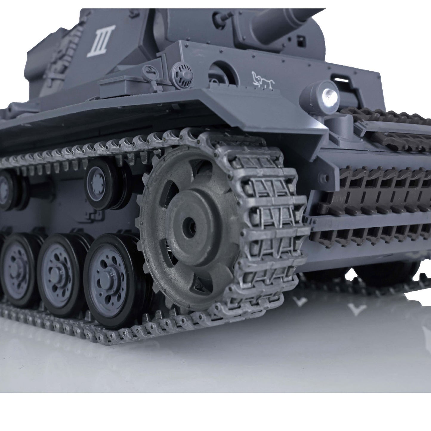 US Stock Henglong 1/16 7.0 Upgraded 3848 German Panzer III L RTR RC Tank BB Infrared Combat BB Smoke Metal Drive Idler Wheels Tracks Gearbox