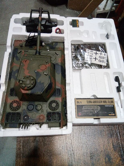 Fast Free Shipping Second Hand US Stock Henglong 1/16 Scale 7.0 Upgraded Metal Version German Panther V 3819 RTR RC Tank BB IR Smoke Metal Drive Idler Wheels Tracks Gearbox