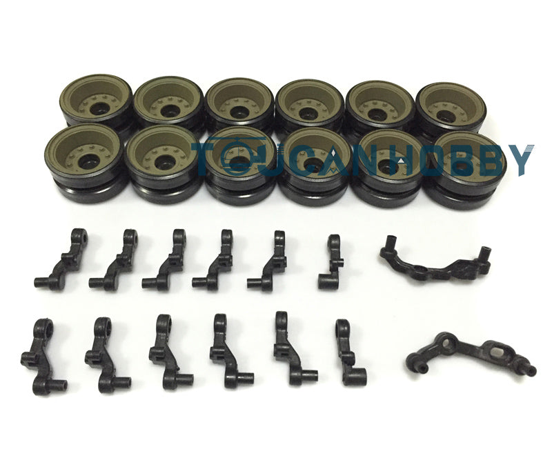 Plastic Tracks Sprockets Road Driving Wheels Suspension Bars Idlers Stickers Decoration Parts Bag For Henglong 1/16 USA M26 Pershing 3838 RC Tank