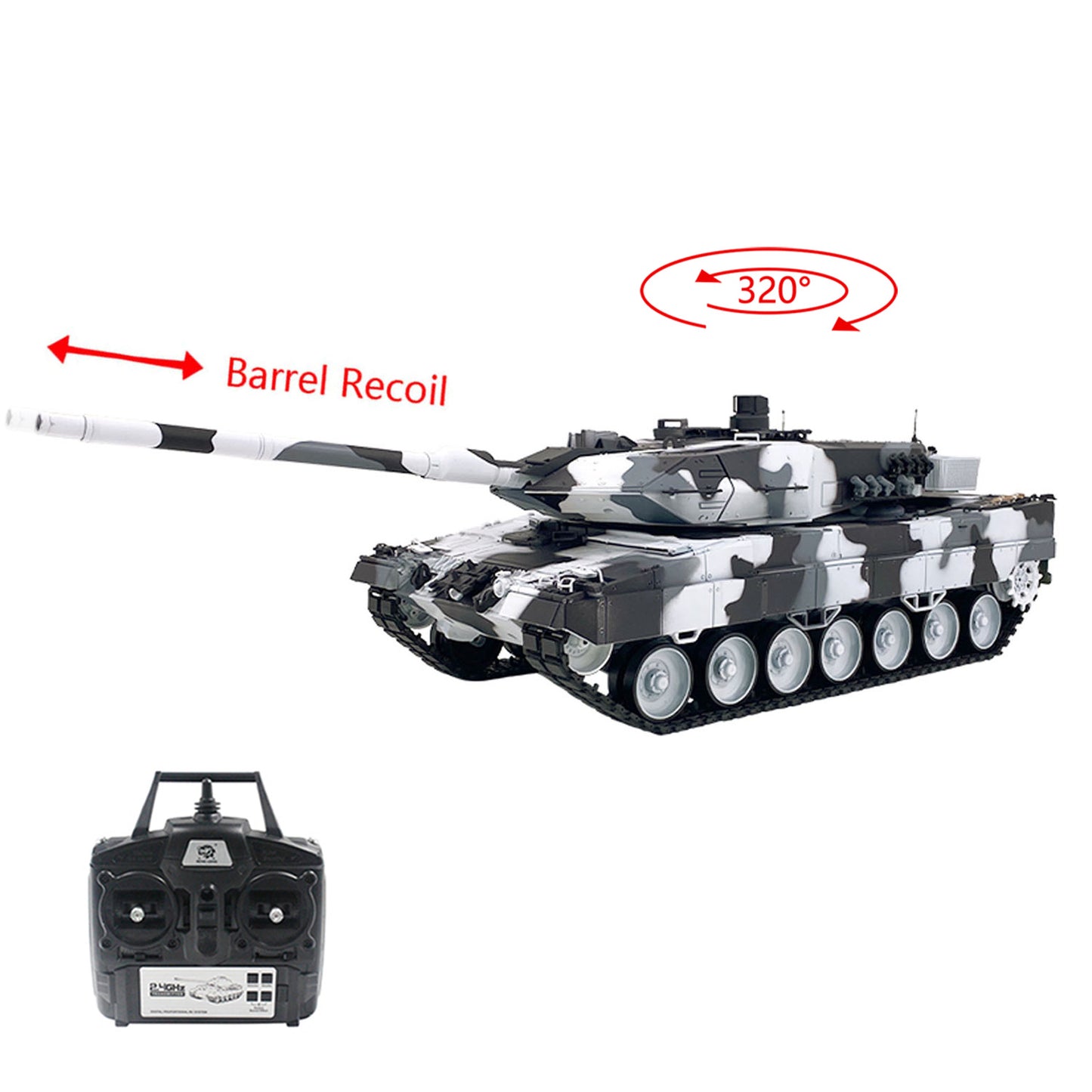 Plastic Henglong 1/16 7.0 Mainboard RC Tank  M1A2 Abrams 3918 Barrel Recoil BB IR Steel Gearbox Battery Smoke Radio 320 Degree Turret Rotation