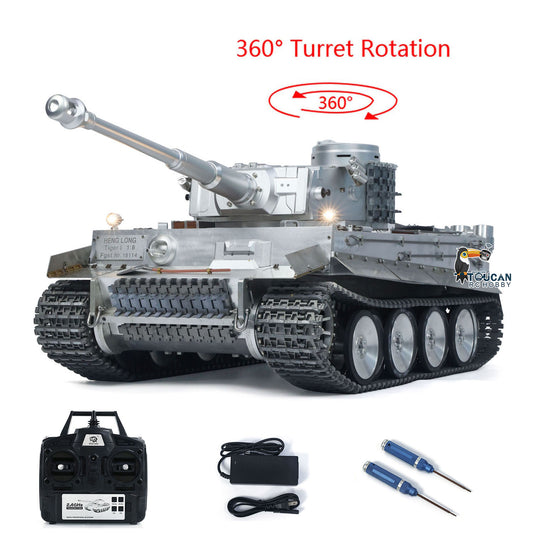 Henglong 1/8 Scale Full Metal RC Tank 3818 3918 With 360 Degree Rotating Turret Telescopic Barrel Assembled Military Battle Vehicle