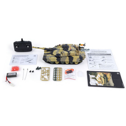 IN Stock Henglong 1/24 Plastic 3816 AbramsM1A2 RC Tank Model with Smoke Infrared Combat Turret Elevation and Depression Sound Light