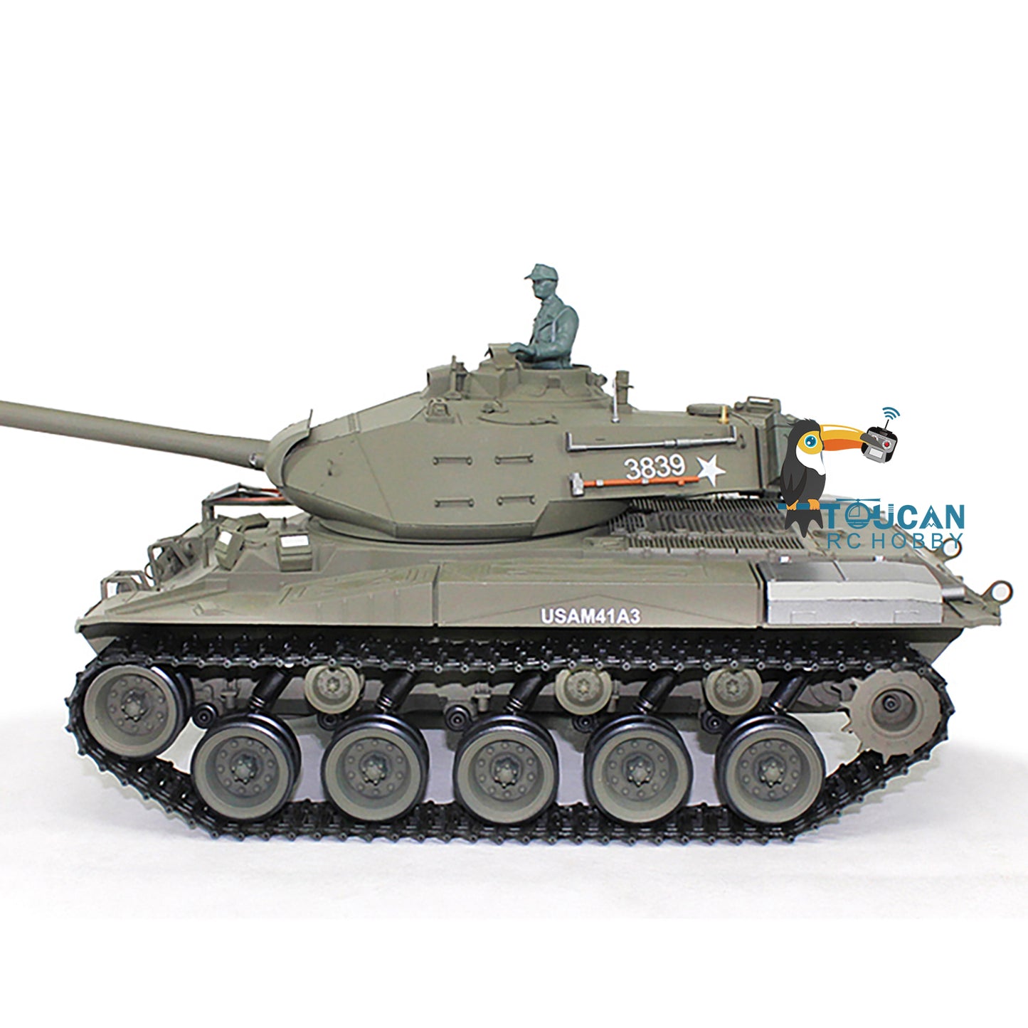 Henglong 1/16 7.0 Plastic German King Tiger 3888A/Walker Bulldog 3839 Barrel Recoil RC Tank Model Radio Control  Infrared Combating System