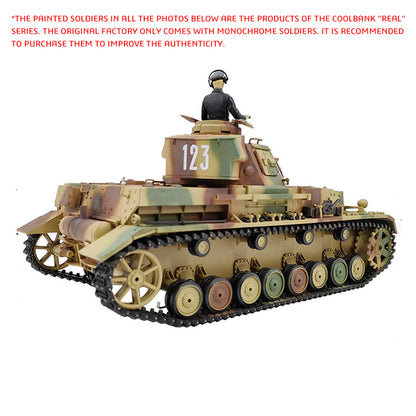 Henglong 3859 1/16 7.0 Plastic German Panzer IV F2 RTR RC Tank Model BB Infrared Combat System Steel Gearbox 1800mah Battery