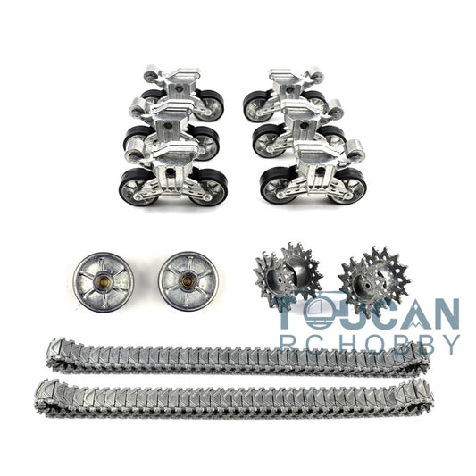 Henglong Metal Tracks Sprockets Idlers Road Wheel for 1/16 M4A3 Sherman RC Tank 3898 Remote Controlled Panzer DIY Models