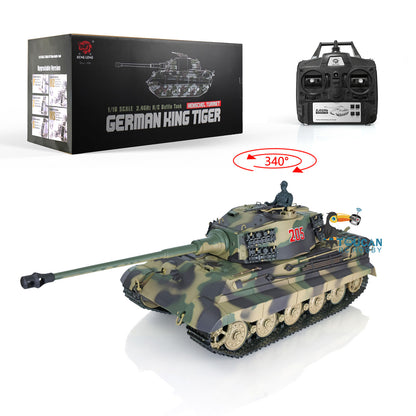 Henglong 1/16 7.0 Plastic German King Tiger 3888A/Walker Bulldog 3839 Barrel Recoil RC Tank Model Radio Control  Infrared Combating System
