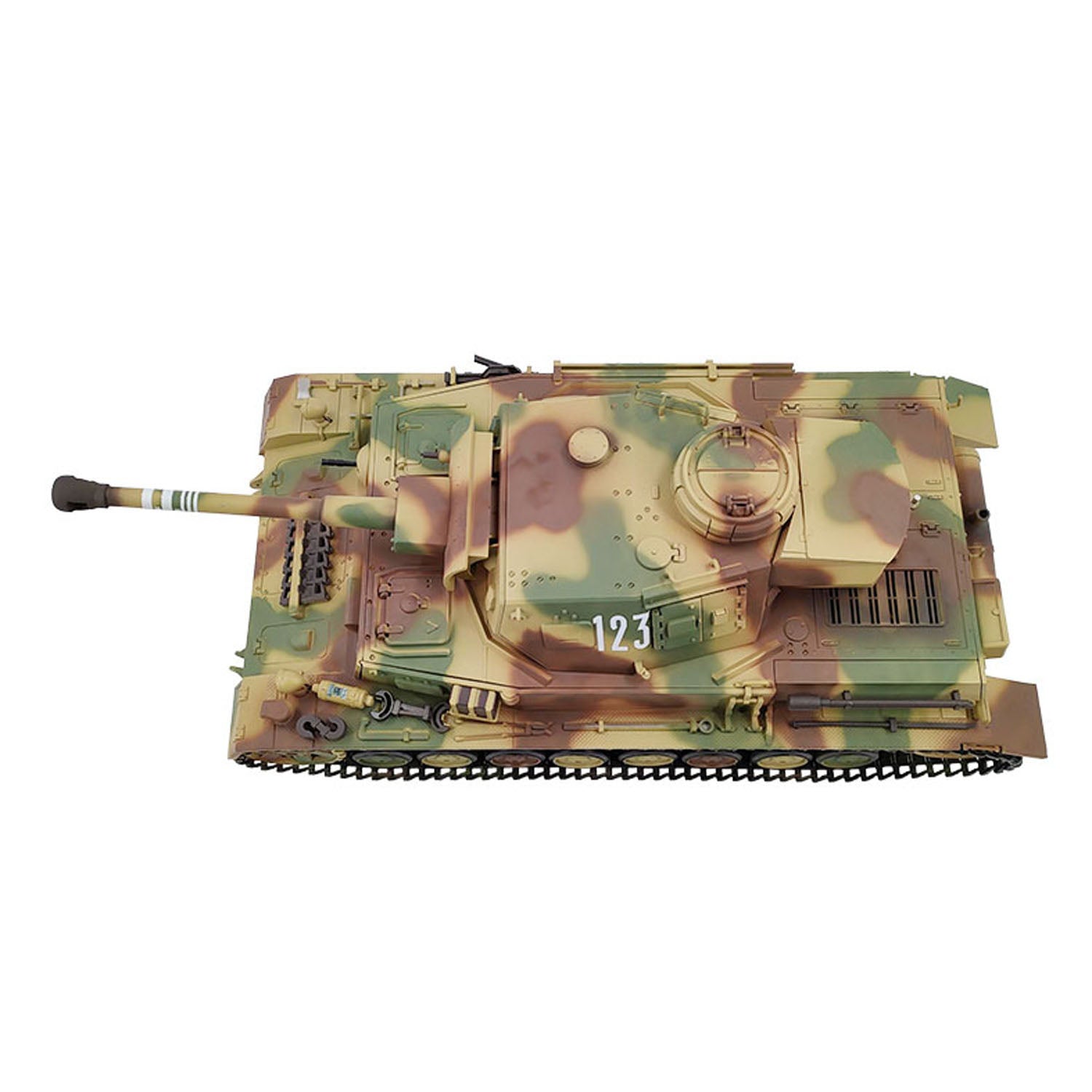 Henglong 1/16 TK7.0 Special Spray Painting Plastic German Panzer IV F2 3859 RTR RC Tank with Metal Suspension Arm Gearbox Smoke