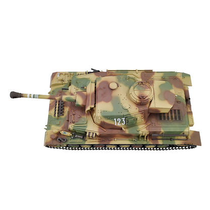 Henglong 1/16 TK7.0 Special Spray Painting Plastic German Panzer IV F2 3859 RTR RC Tank with Metal Suspension Arm Gearbox Smoke