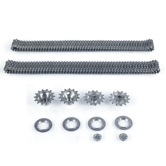 CS 1/16 Metal Tracks With Drive Wheels for Heng Long 3958 IDF Merkava MK IV RC Tank Vehicle Model DIY Upgraded Accessory