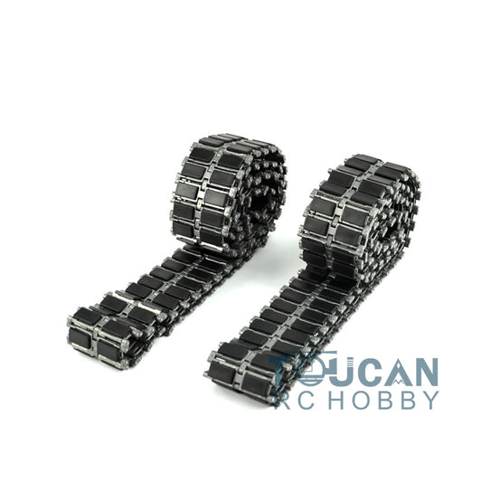 1/16 Scale RC Tank Model Leopard2 Metal Track Inserted Rubber Pads Parts for Henglong Radio Control Tank Model DIY Upgrade