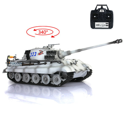 Henglong 1/16 TK7.0 Plastic German King Tiger RTR RC Tank Model 3888A with Sound Light Metal Barrel