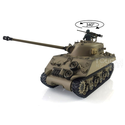 IN Stock Henglong 2.4G 1/16 Scale 7.0 Plastic Version M4A3 Sherman 3898 RTR RC Tank Model IR BB Smoke Light Sound Metal Barrel