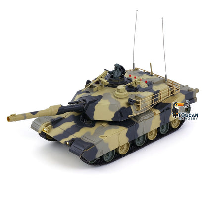 IN Stock Henglong 1/24 Plastic 3816 AbramsM1A2 RC Tank Model with Smoke Infrared Combat Turret Elevation and Depression Sound Light