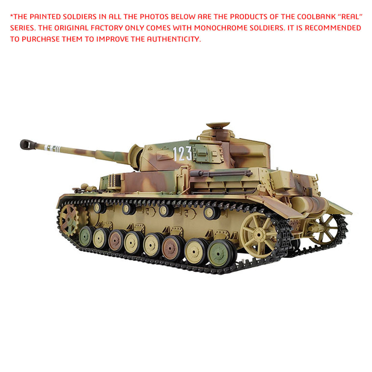 Henglong 1/16 TK7.0 Special Spray Painting Plastic German Panzer IV F2 3859 RTR RC Tank with BB Infrared Combat Smoke