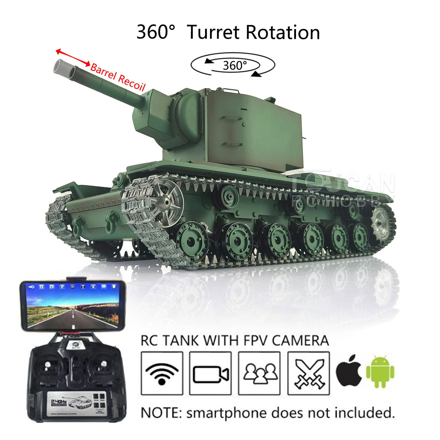 3949 Soviet Union KV-2 – Henglong Tanks
