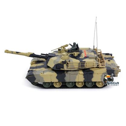 IN Stock Henglong 1/24 Plastic 3816 AbramsM1A2 RC Tank Model with Smoke Infrared Combat Turret Elevation and Depression Sound Light