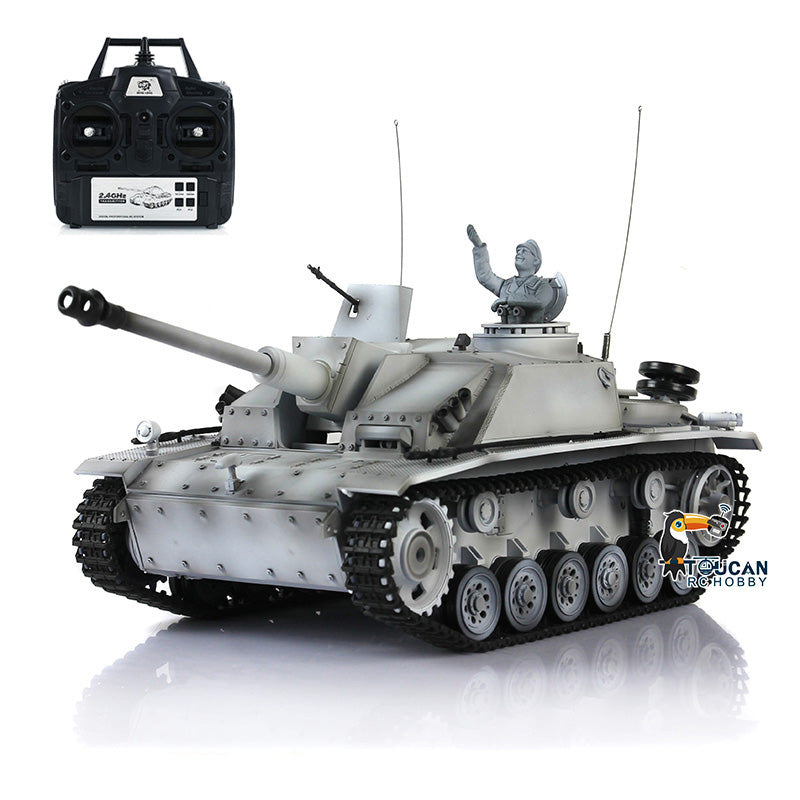 Henglong Plastic 1/16 TK7.0 German Stug III 3868 RTR RC Tank Model with Lights 2 Sounds Metal Barrel