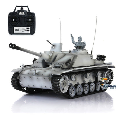 Henglong Plastic 1/16 TK7.0 German Stug III 3868 RTR RC Tank Model with Lights 2 Sounds Metal Barrel