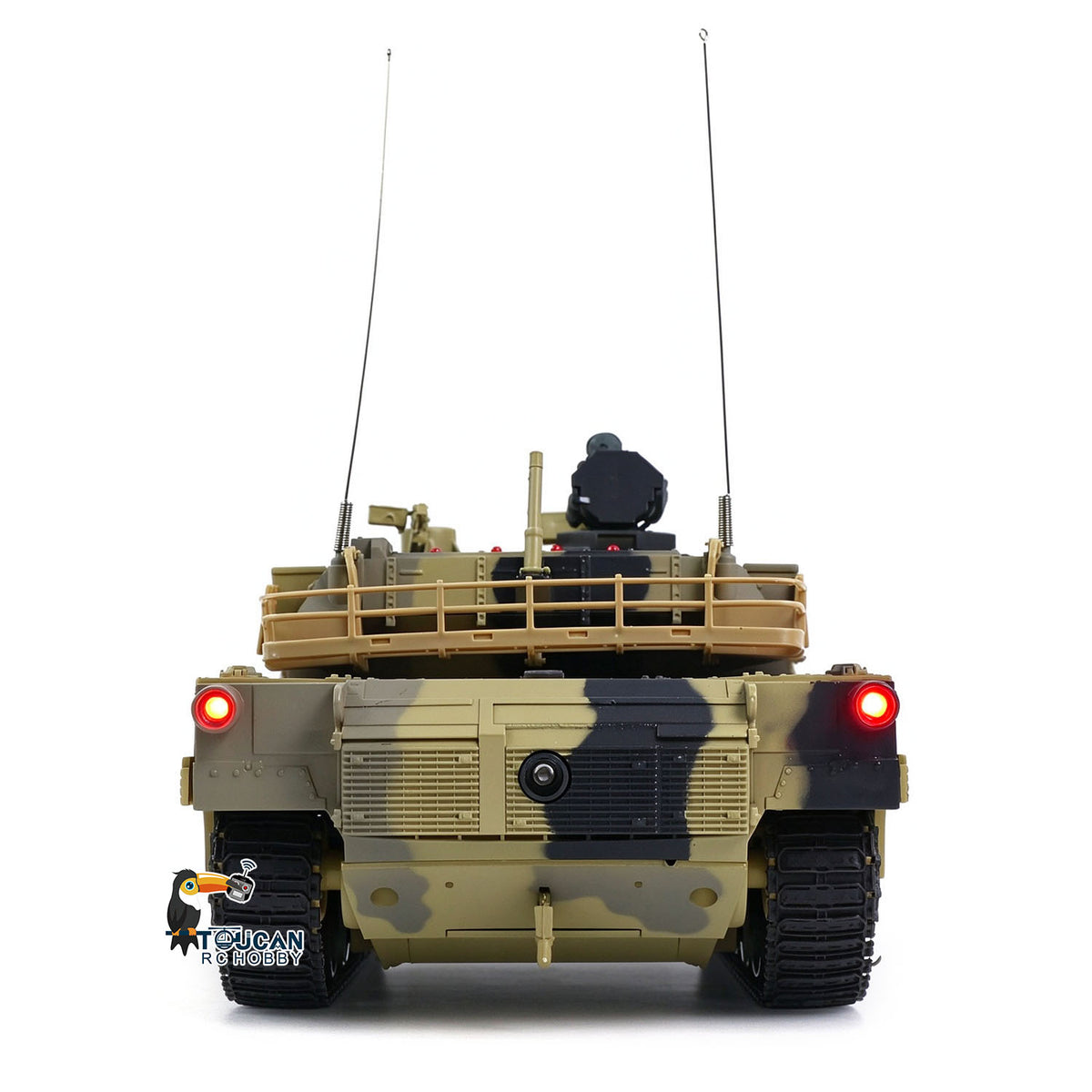 IN Stock Henglong 1/24 Plastic 3816 AbramsM1A2 RC Tank Model with Smoke Infrared Combat Turret Elevation and Depression Sound Light