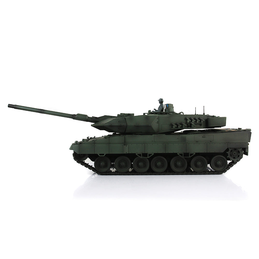 Henglong 1/16 7.0 3889 Leopard2A6 RTR RC Tank Armored Vehicle Model 360 Degree Turret BB Infrared Combat Smoke Metal Barrel