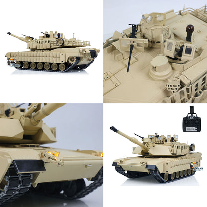 TOUCAN 1/16 Metal RC Remote Control Tank 3918 Abrams M1A2 TUSK II Dual Flow Gearbox 360 Turret Rotary Infrared Combat Barrel Recoil FPV Battery