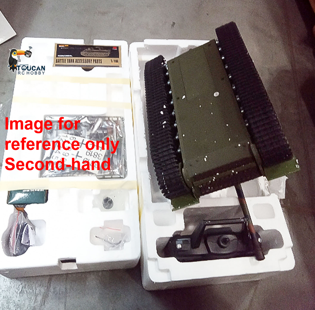 Fast Free Shipping Second Hand US Stock 2.4Ghz Henglong 1/16 7.0 Plastic Ver German Panther V RTR RC Tank 3819 Model