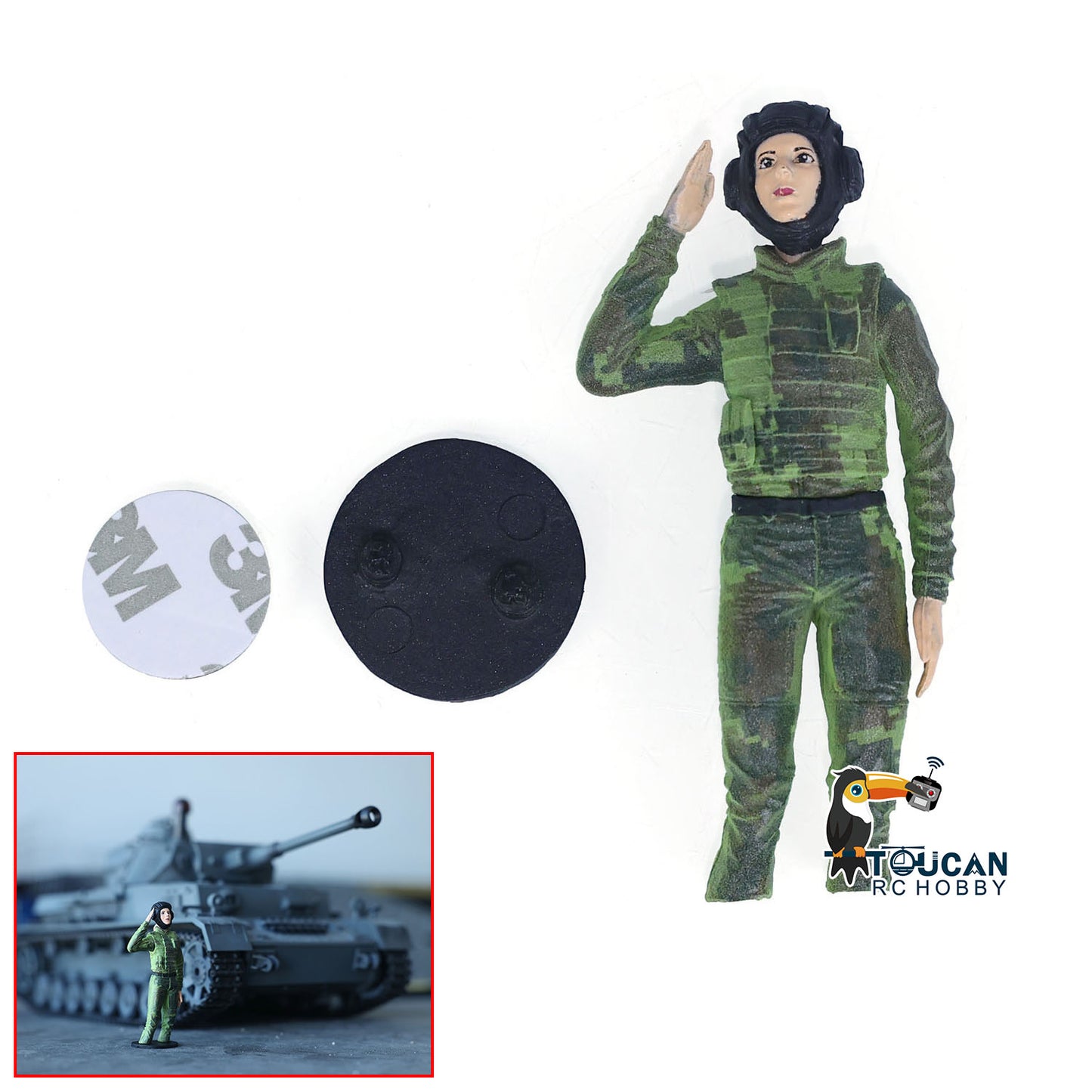 Russian Resin Female Soldier Figure Decoration Decoration Parts for DIY Heng Long 1/16 Scale RC Radio Control Tanks Model