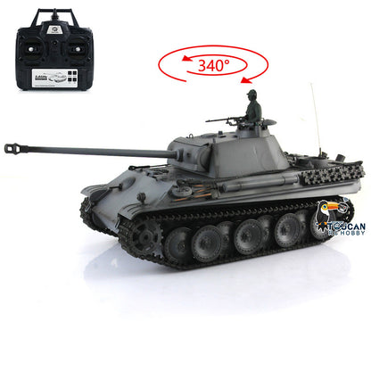Henglong 1/16 TK7.0 Plastic German Panther G 3879 RTR RC Tank Model with Light Sound Metal Barrel