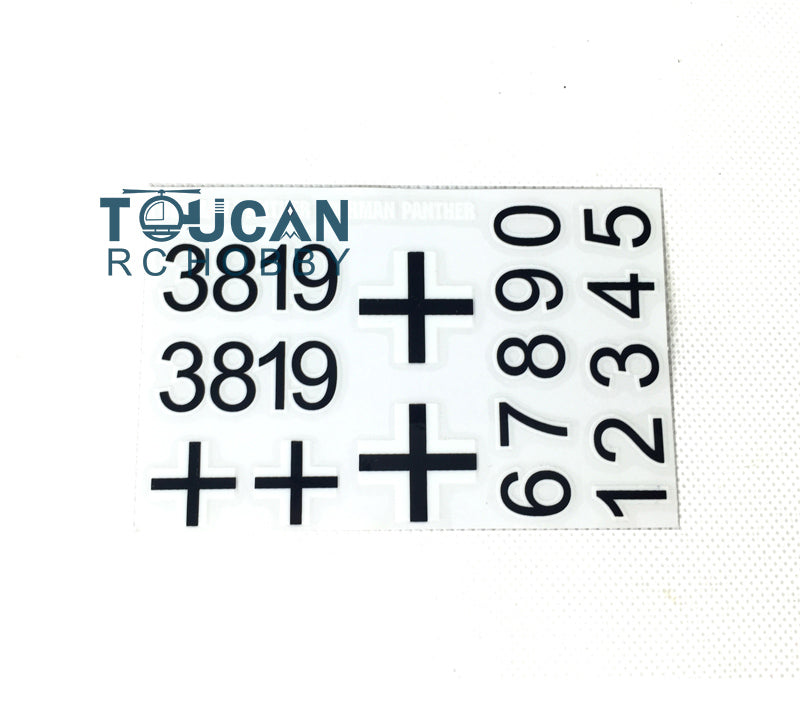 Plastic Front Armours Decoration Parts Bag Decal Paste Sticker For Henglong 1/16 Scale German PanTHer V RC Tank 3819 Accessories
