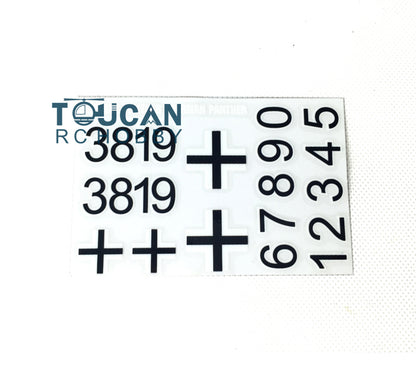 Plastic Front Armours Decoration Parts Bag Decal Paste Sticker For Henglong 1/16 Scale German PanTHer V RC Tank 3819 Accessories