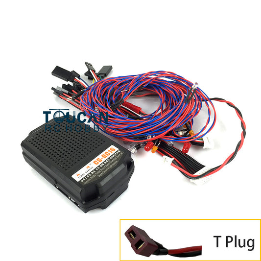 CS RC16 2 in 1 Light Sound System Set 1.5 Inches Speaker for 1/14 RC Crawler Tractor Trucks Off-road Vehicle DIY Acceessories