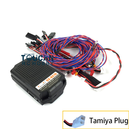 CS RC16 2 in 1 Light Sound System Set 1.5 Inches Speaker for 1/14 RC Crawler Tractor Trucks Off-road Vehicle DIY Acceessories