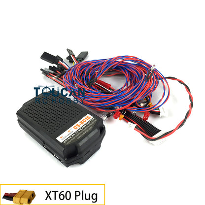 CS RC16 2 in 1 Sound Light System 2 Inches Speaker for 1/14 RC Crawler Tractor Trucks Off-road Vehicle Model DIY Acceessories