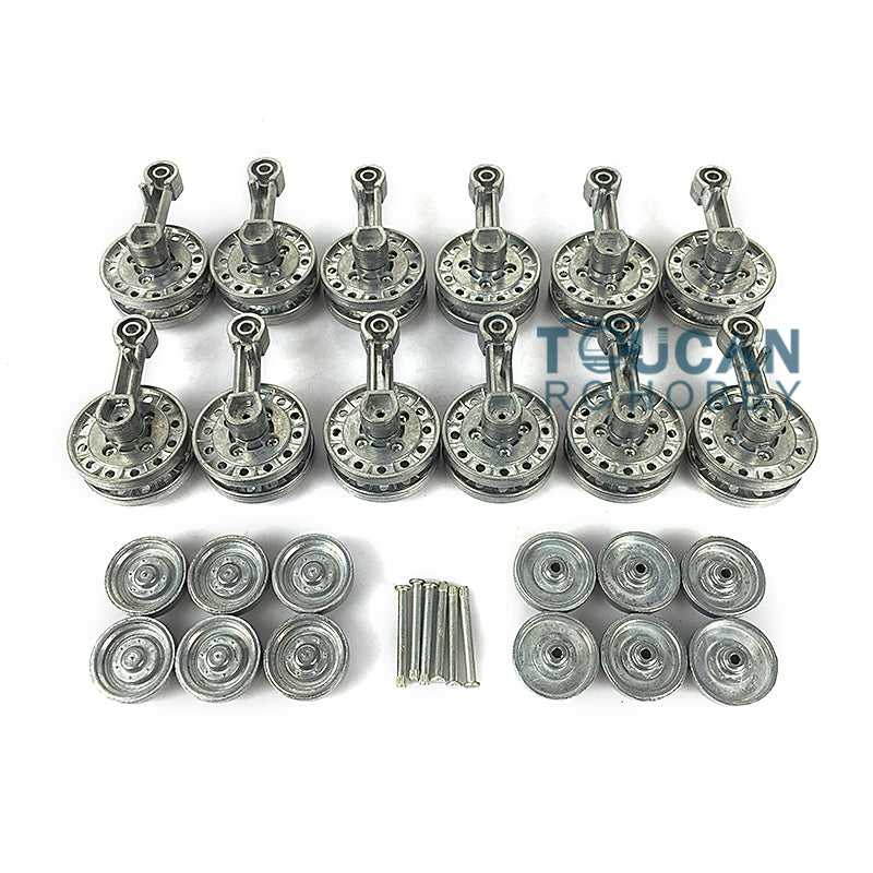 Metal Tracks Sprockets Road Wheels With Return Rollers Idlers For Henglong DIY 1/16 RC Tank Model 3878 Soviet Union KV-1 Parts