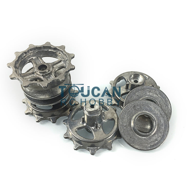 Heng Long 1/16 Metal Tracks Sprocket Road Wheels Idlers Mudguard Protection Net Machine Gun For 3899 3899A Tank Vehicle Model