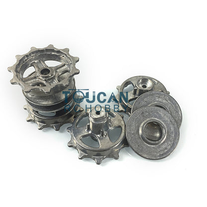 Heng Long 1/16 Metal Tracks Sprocket Road Wheels Idlers Mudguard Protection Net Machine Gun For 3899 3899A Tank Vehicle Model