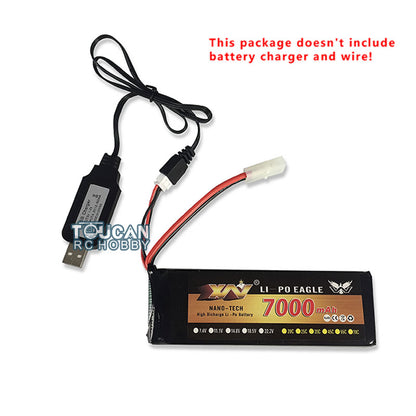 1/16 Henglong 7.4V 7000MAH Lipo Battery Model Tank Upgraded With XT60 Tamiya Charger Plug Electronic Parts For 3818/3819 RC Tank
