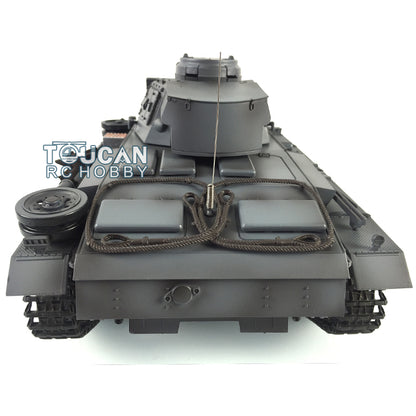 Henglong 1/16 7.0 RC Tank 3848 Upgraded Panzer III L Assembled Metal Tracks Sprocket Idlers Infrared Combat 360 Degree Turret Barrel Lifting Idle Smoke