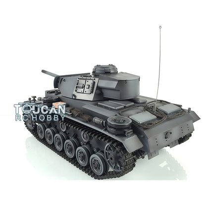 Henglong 1/16 7.0 Customized Panzer III L RTR RC Tank Model 3848 w/ 360 Degrees Rotating Turret Metal Tracks Idler Sprocket Road Wheels