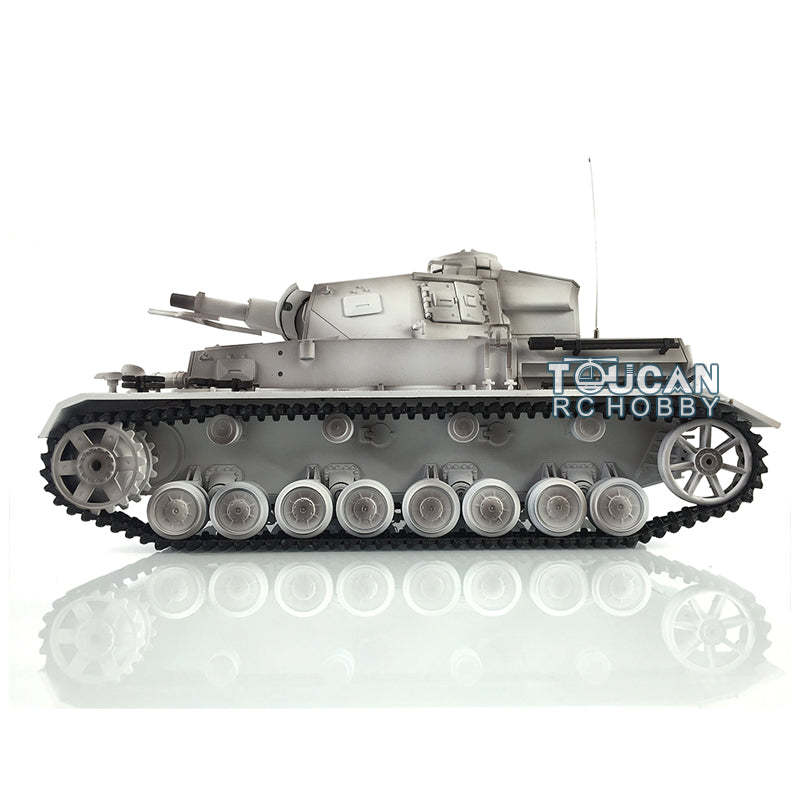 Henglong 1/16 Snow 7.0 Customized Panzer IV F RTR RC Tank 3858 Metal Wheels 360 Degree Turret Rotation Smoking Infrared Combating System