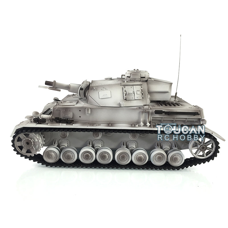 2.4G Henglong 1/16 Snow 7.0 Plastic German Panzer IV F RTR RC Tank Model 3858 Infrared Combating System Metal Barrel BB Unit
