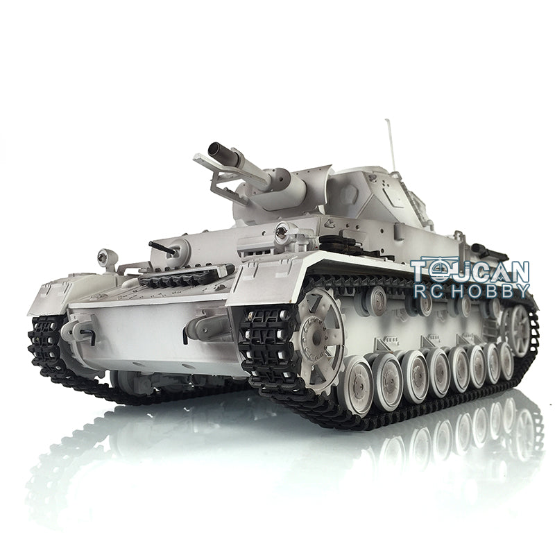 2.4G Henglong 1/16 Snow 7.0 Upgraded Panzer IV F RTR RC Tank 3858 Metal Tracks Sprocket Idler Wheels Infrared Combating System