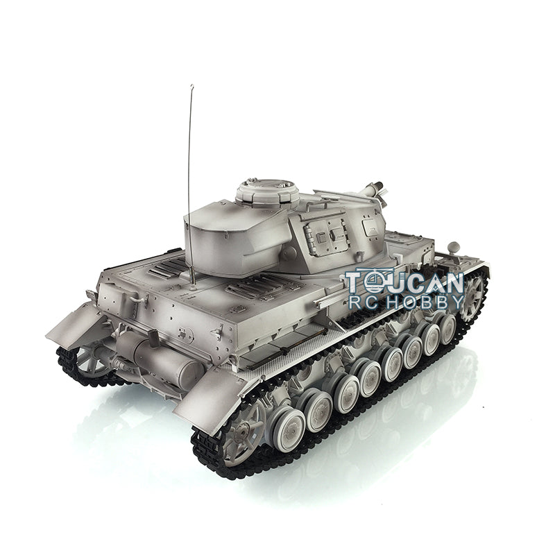 Henglong 1/16 Snow 7.0 Customized Panzer IV F RTR RC Tank 3858 Metal Wheels 360 Degree Turret Rotation Smoking Infrared Combating System
