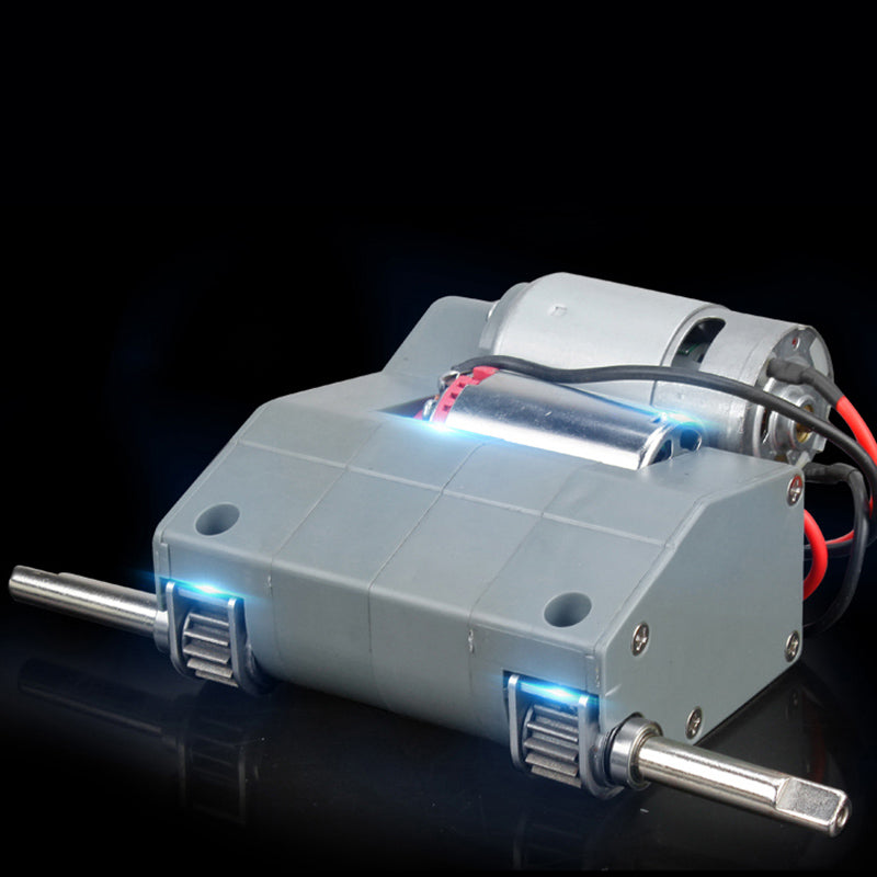 Henglong 1/16 Double Flow Gearbox L49mm H65mm 60mm With Plastic Shell Gears 1/39 Gear Ratio For Plastic RC Tank Vehicle Part