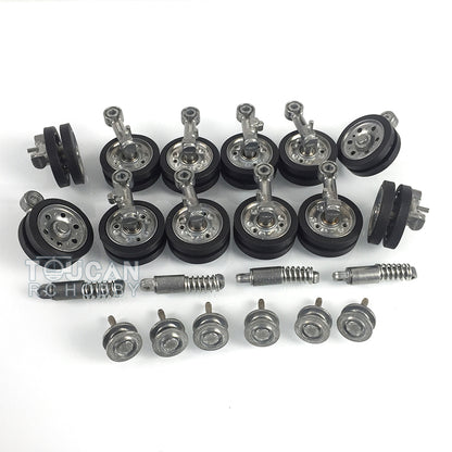 Metal Tracks Sprockets Idlers Road Wheels For HengLong 1/16 3848/3849/3868 Remote Control Tank Model Vehicle Accessories