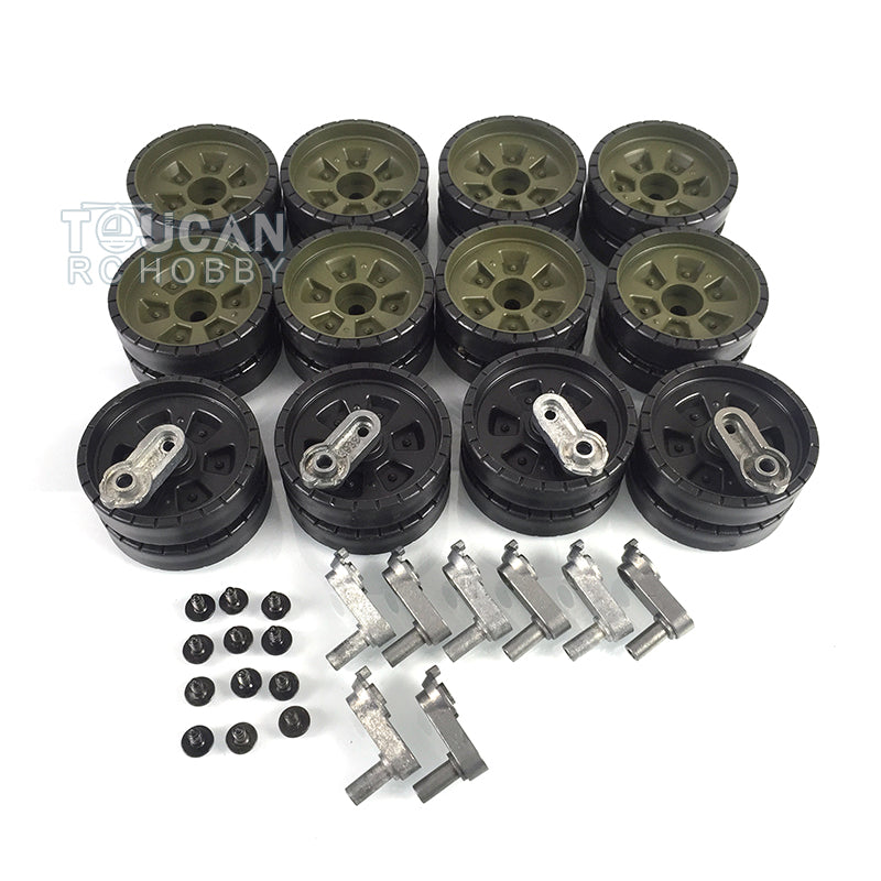 Heng Long Plastic Sprockets Road Wheels Idlers Telescopic Barrel Accessories Package For 3939 Russian T72 RC Tank Vehicle Model
