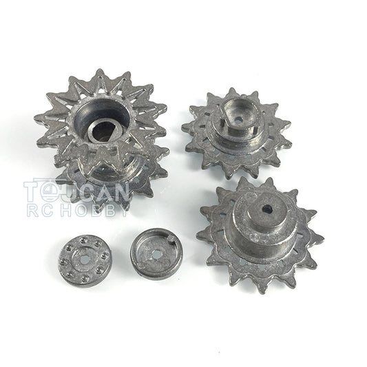 Henglong Metal Sprockets Driving Wheels for 1/16 Scale USA M4A3 Sherman RC Tank 3898 Remote Controlled Panzer DIY Accessories